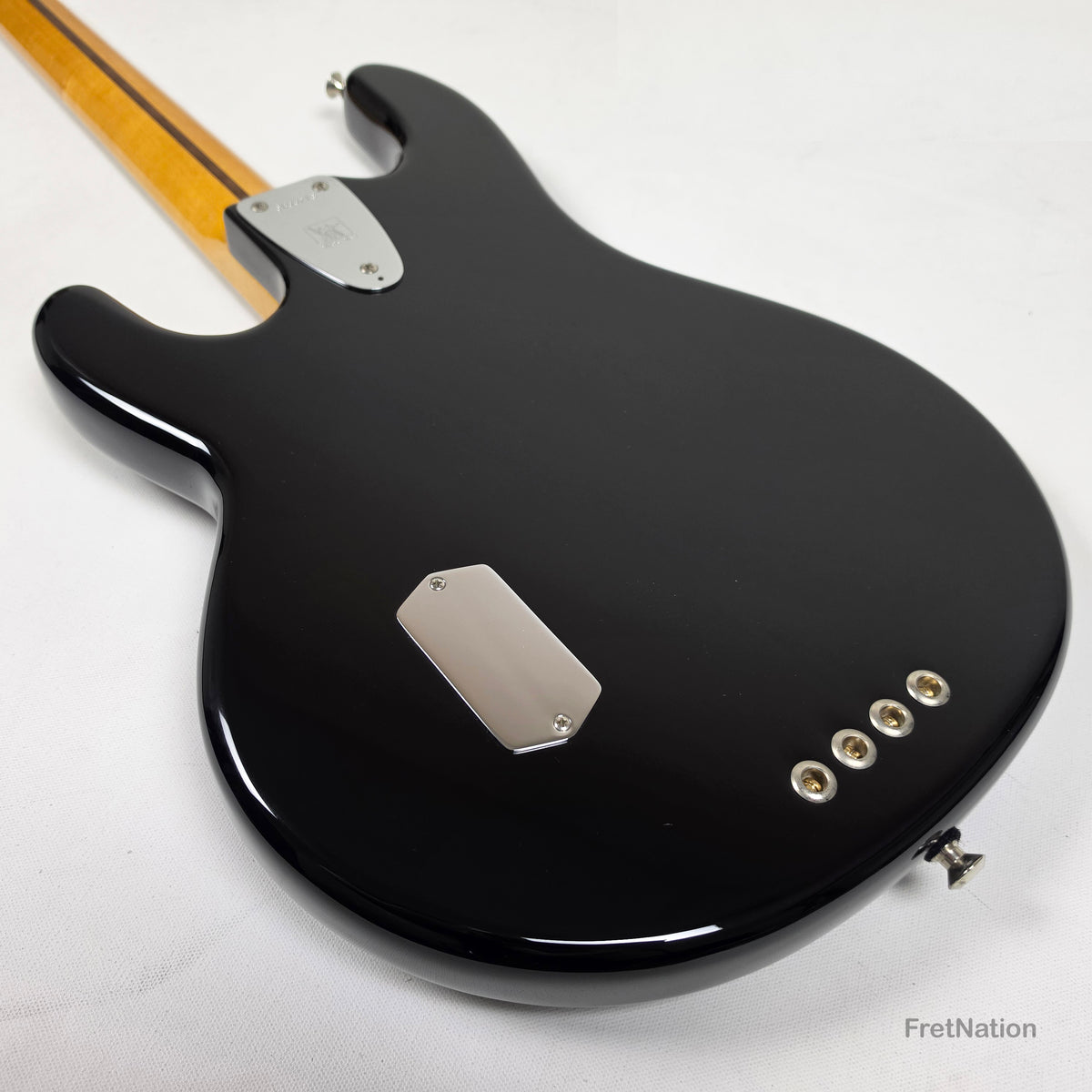 Ernie Ball Music Man StingRay Retro 70s 4-String Bass Black 9.38lbs CB00213 - Pre-Owned