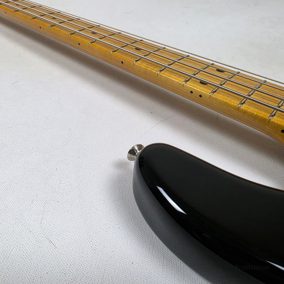 Ernie Ball Music Man StingRay Retro 70s 4-String Bass Black 9.38lbs CB00213 - Pre-Owned