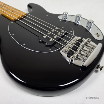 Ernie Ball Music Man StingRay Retro 70s 4-String Bass Black 9.38lbs CB00213 - Pre-Owned