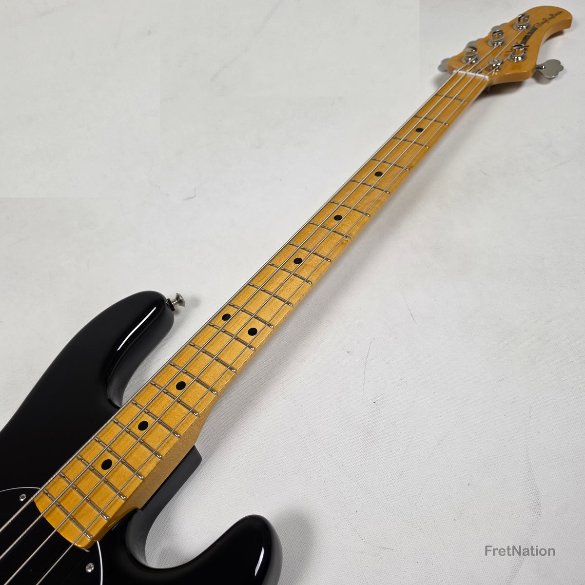 Ernie Ball Music Man StingRay Retro 70s 4-String Bass Black 9.38lbs CB00213 - Pre-Owned