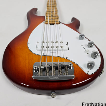 Fret Nation Ernie Ball Music Man Stingray 5-String Bass Sunburst SR5H 9.94lbs E03143 Pre-Owned