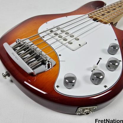 Fret Nation Ernie Ball Music Man Stingray 5-String Bass Sunburst SR5H 9.94lbs E03143 Pre-Owned