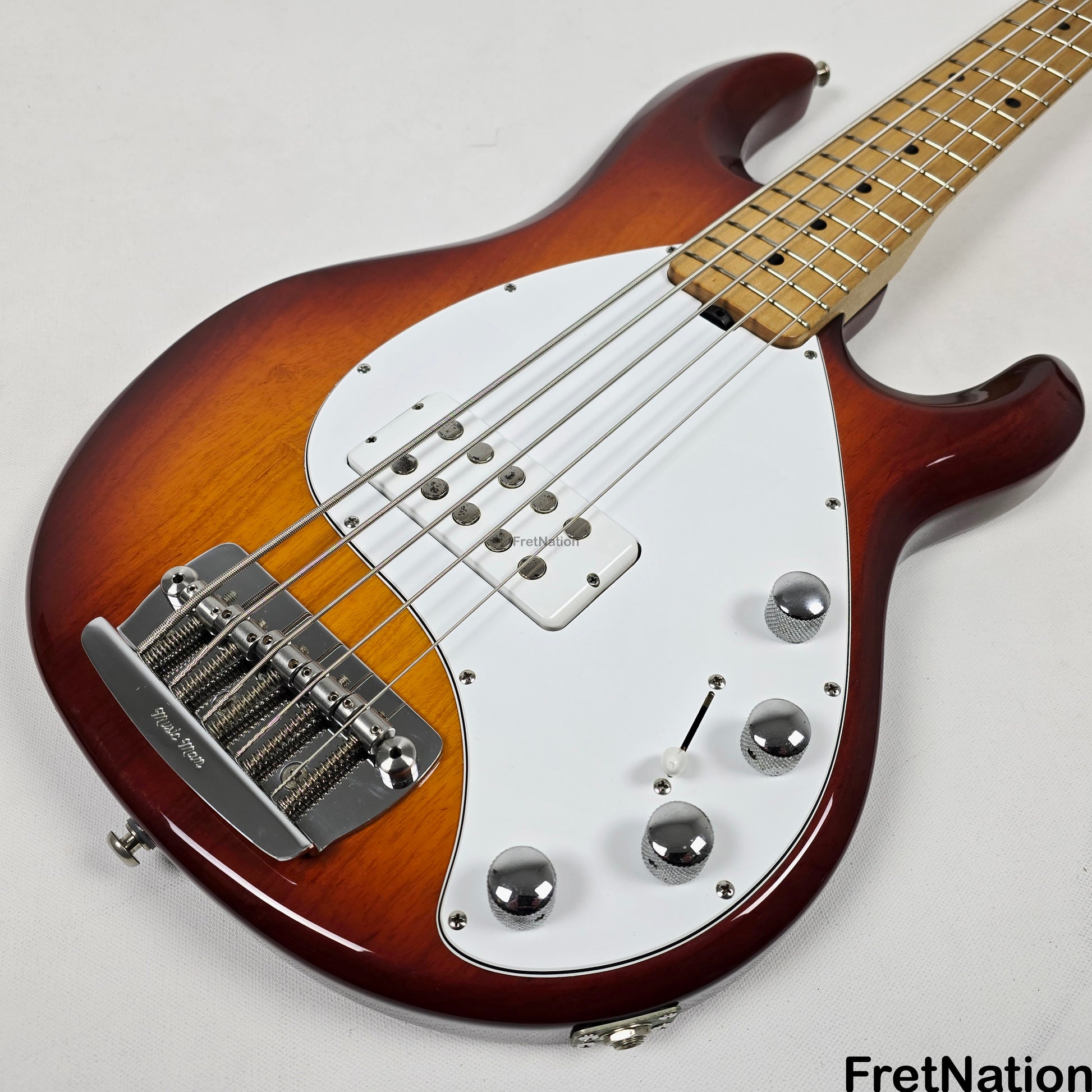 Fret Nation Ernie Ball Music Man Stingray 5-String Bass Sunburst SR5H 9.94lbs E03143 Pre-Owned