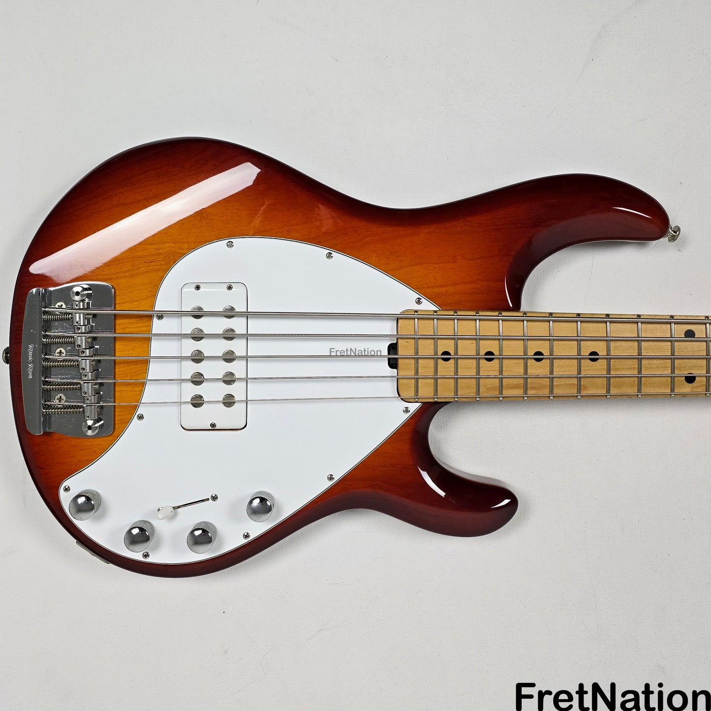 Fret Nation Ernie Ball Music Man Stingray 5-String Bass Sunburst SR5H 9.94lbs E03143 Pre-Owned