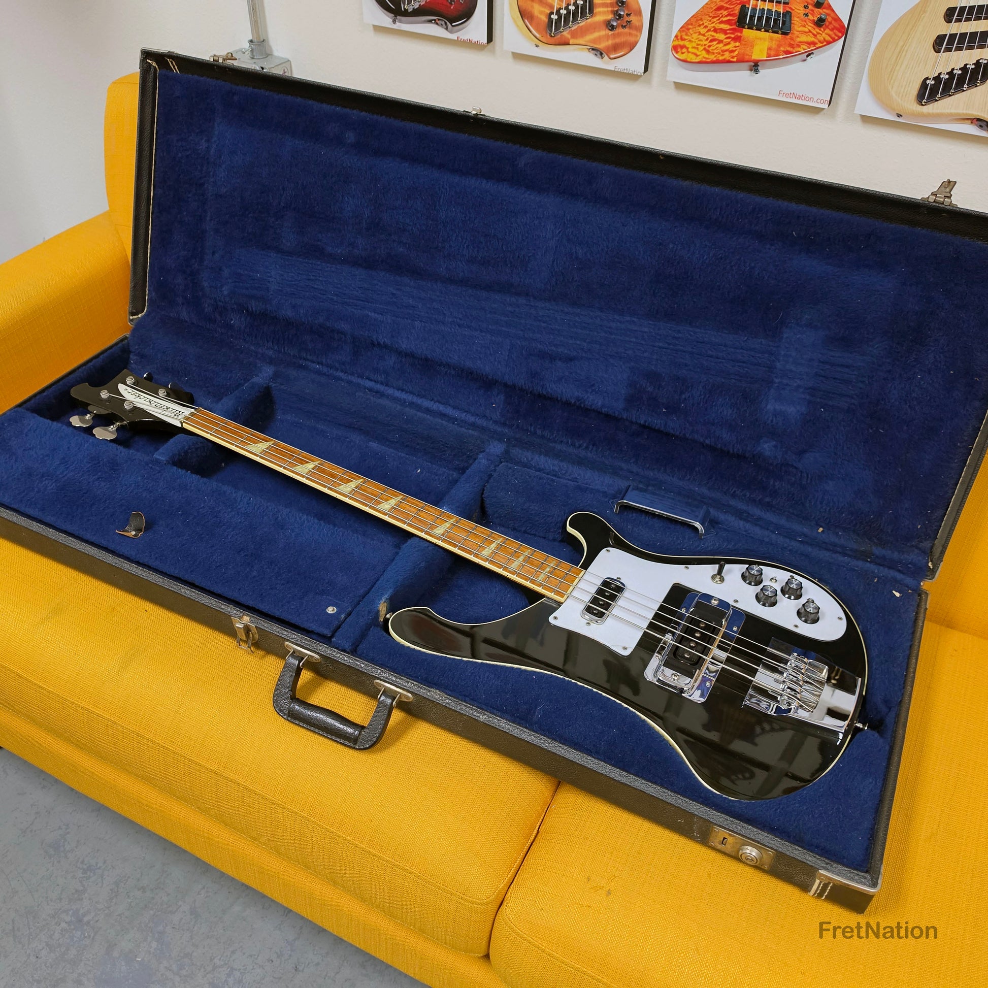 Fret Nation Rickenbacker 4001 JetGlo 4-String Bass 10.20lbs 1976 #PI-6183 Pre-Owned