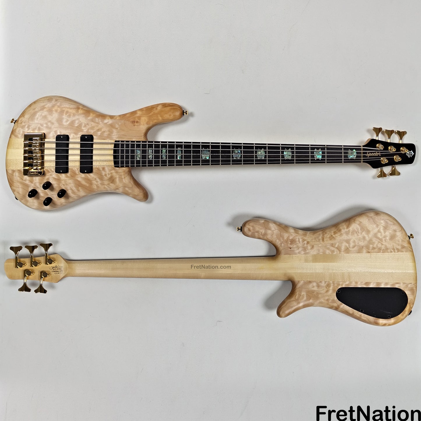 Fret Nation Spector NS-5 5-String Bass Natural Oil Bartolini #1952 - 10.02lbs Pre-Owned