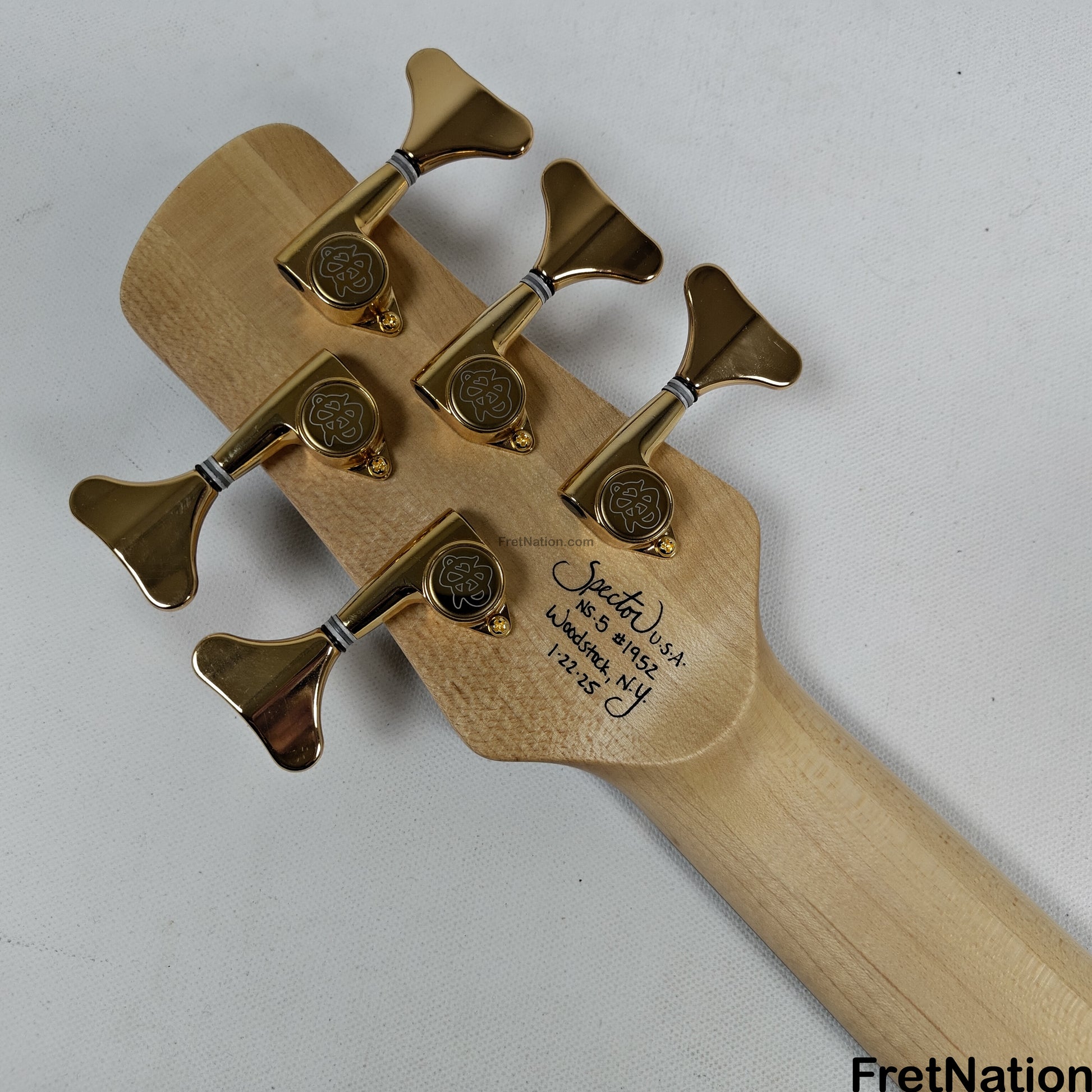 Fret Nation Spector NS-5 5-String Bass Natural Oil Bartolini #1952 - 10.02lbs Pre-Owned