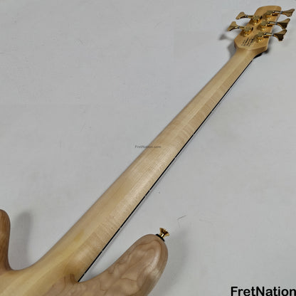 Fret Nation Spector NS-5 5-String Bass Natural Oil Bartolini #1952 - 10.02lbs Pre-Owned