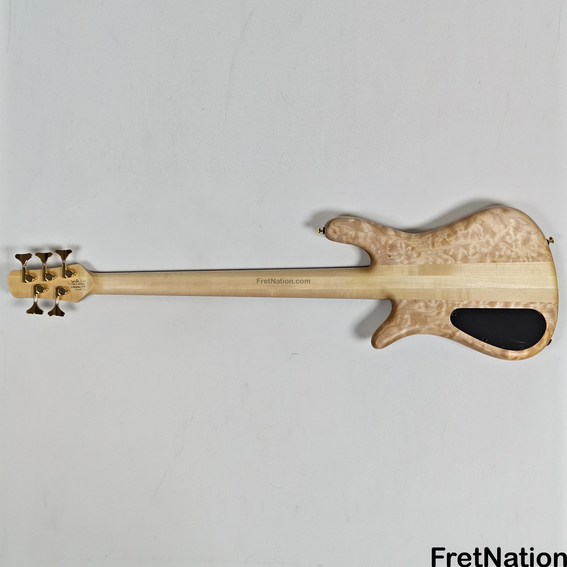 Fret Nation Spector NS-5 5-String Bass Natural Oil Bartolini #1952 - 10.02lbs Pre-Owned