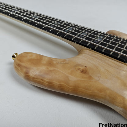 Fret Nation Spector NS-5 5-String Bass Natural Oil Bartolini #1952 - 10.02lbs Pre-Owned