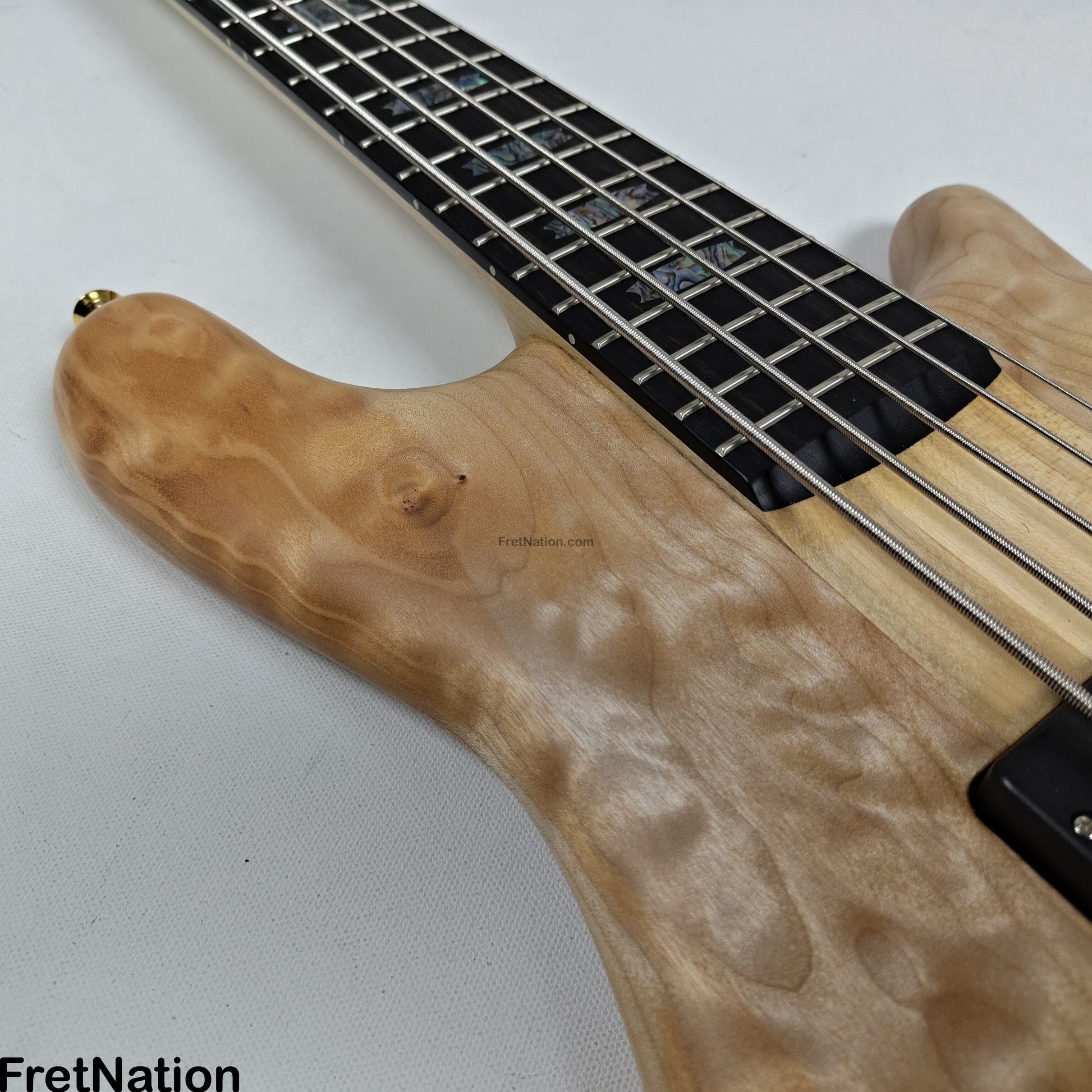 Fret Nation Spector NS-5 5-String Bass Natural Oil Bartolini #1952 - 10.02lbs Pre-Owned