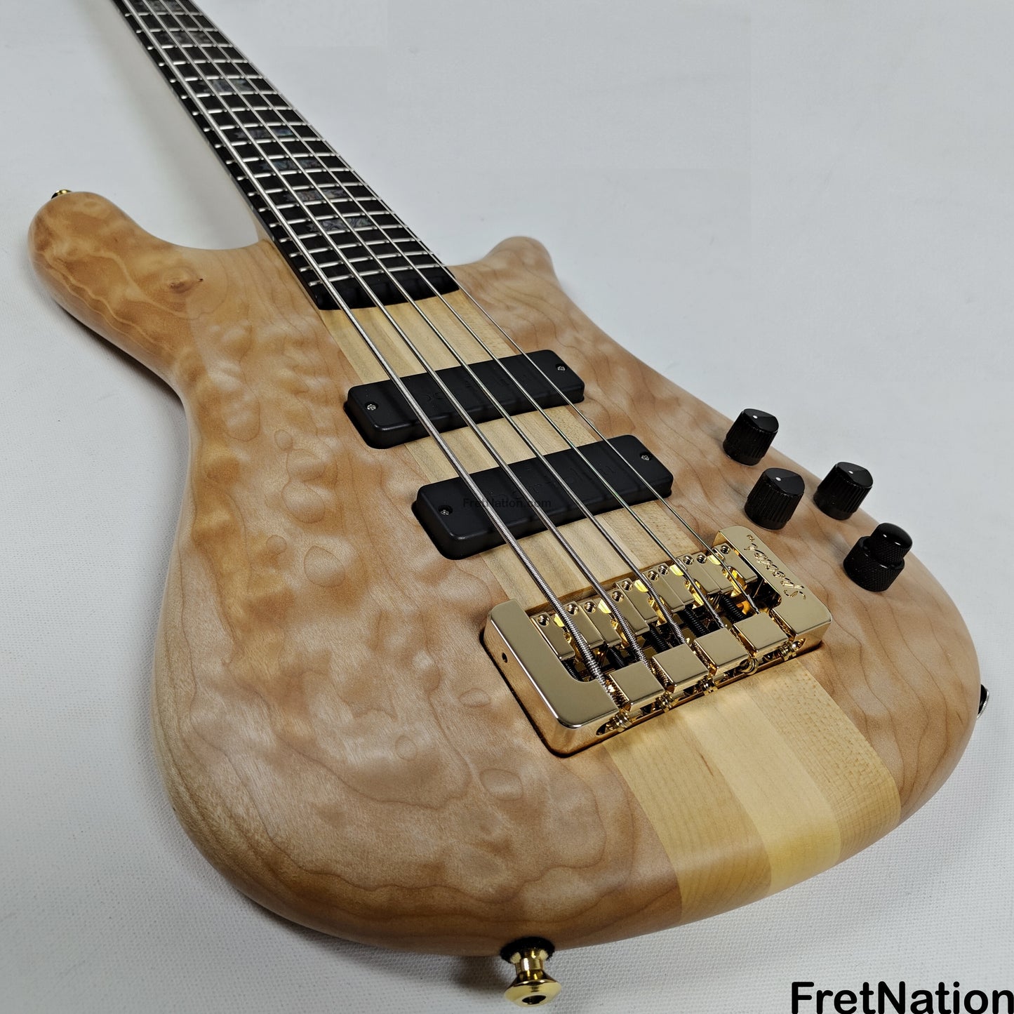 Fret Nation Spector NS-5 5-String Bass Natural Oil Bartolini #1952 - 10.02lbs Pre-Owned