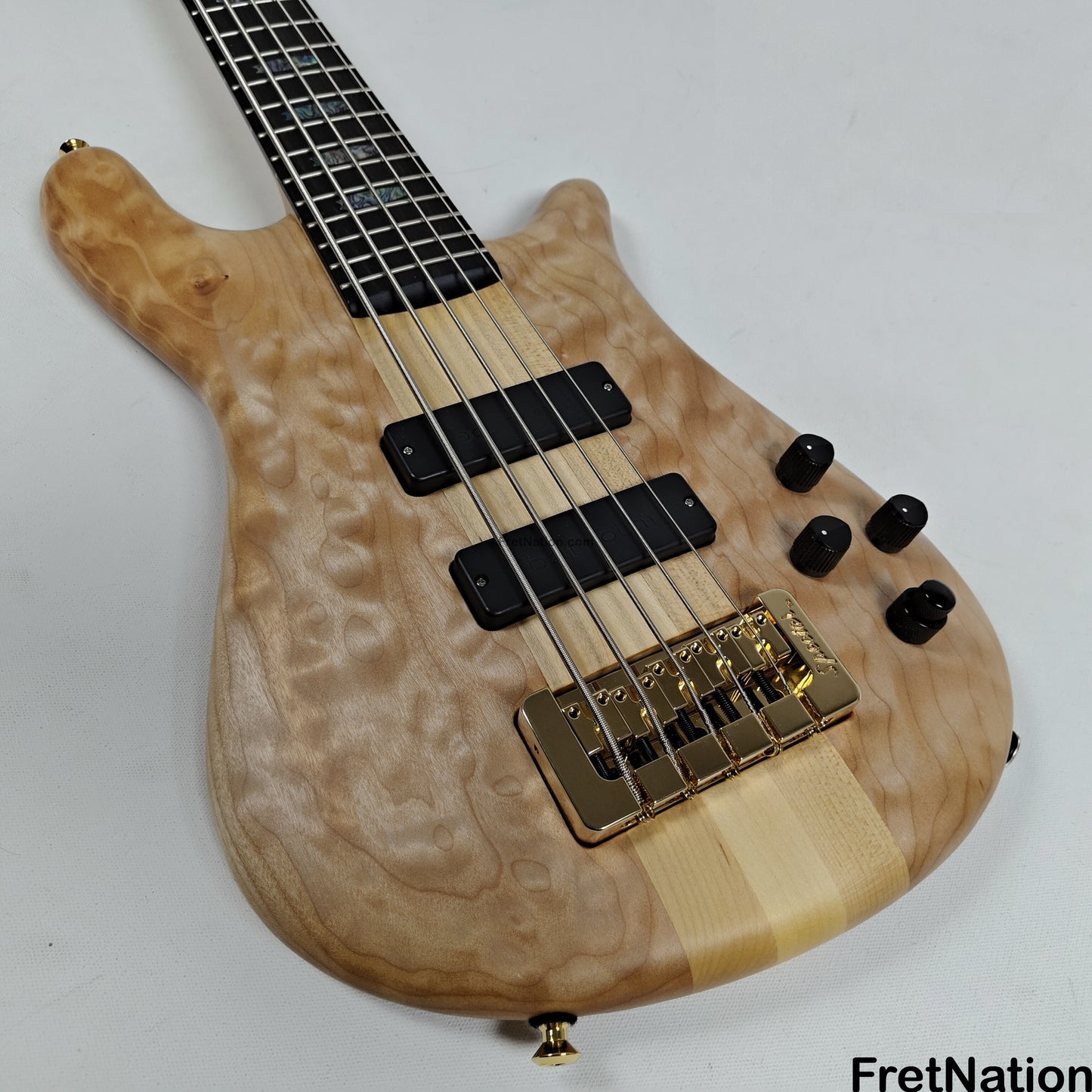 Fret Nation Spector NS-5 5-String Bass Natural Oil Bartolini #1952 - 10.02lbs Pre-Owned