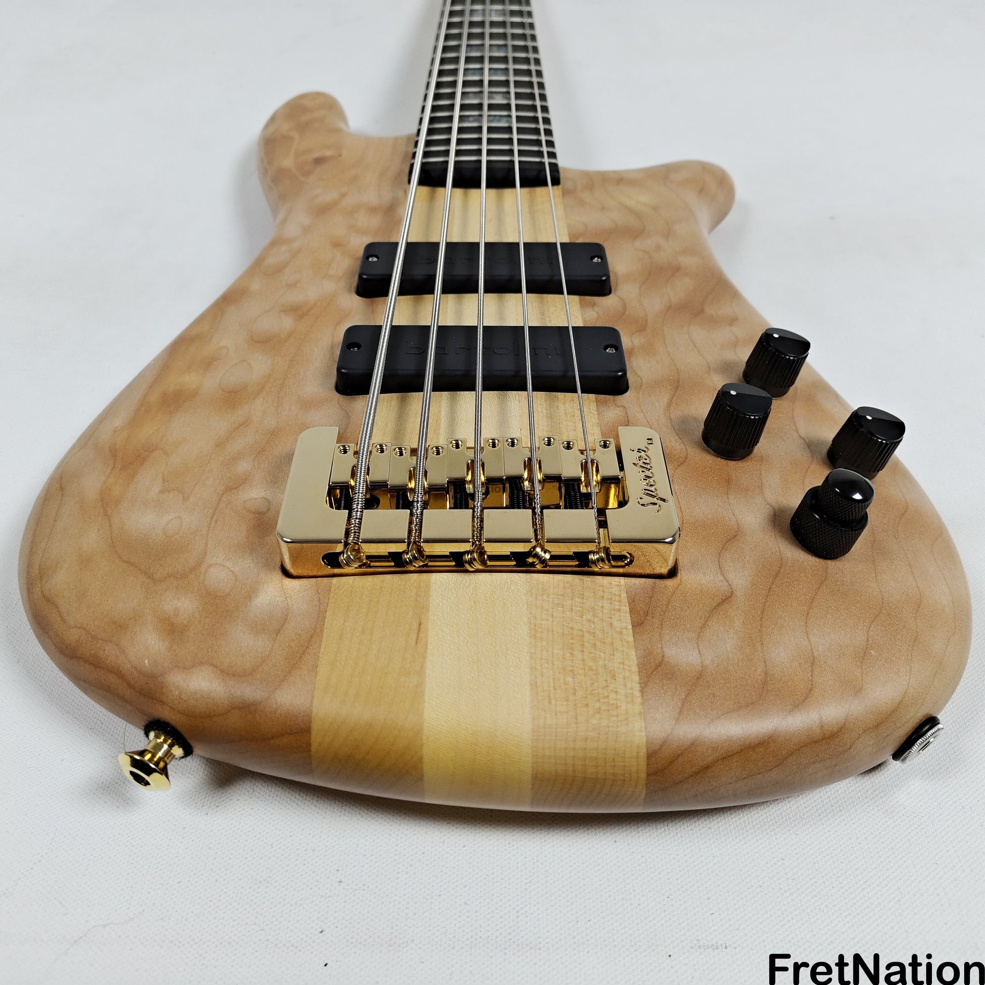 Fret Nation Spector NS-5 5-String Bass Natural Oil Bartolini #1952 - 10.02lbs Pre-Owned