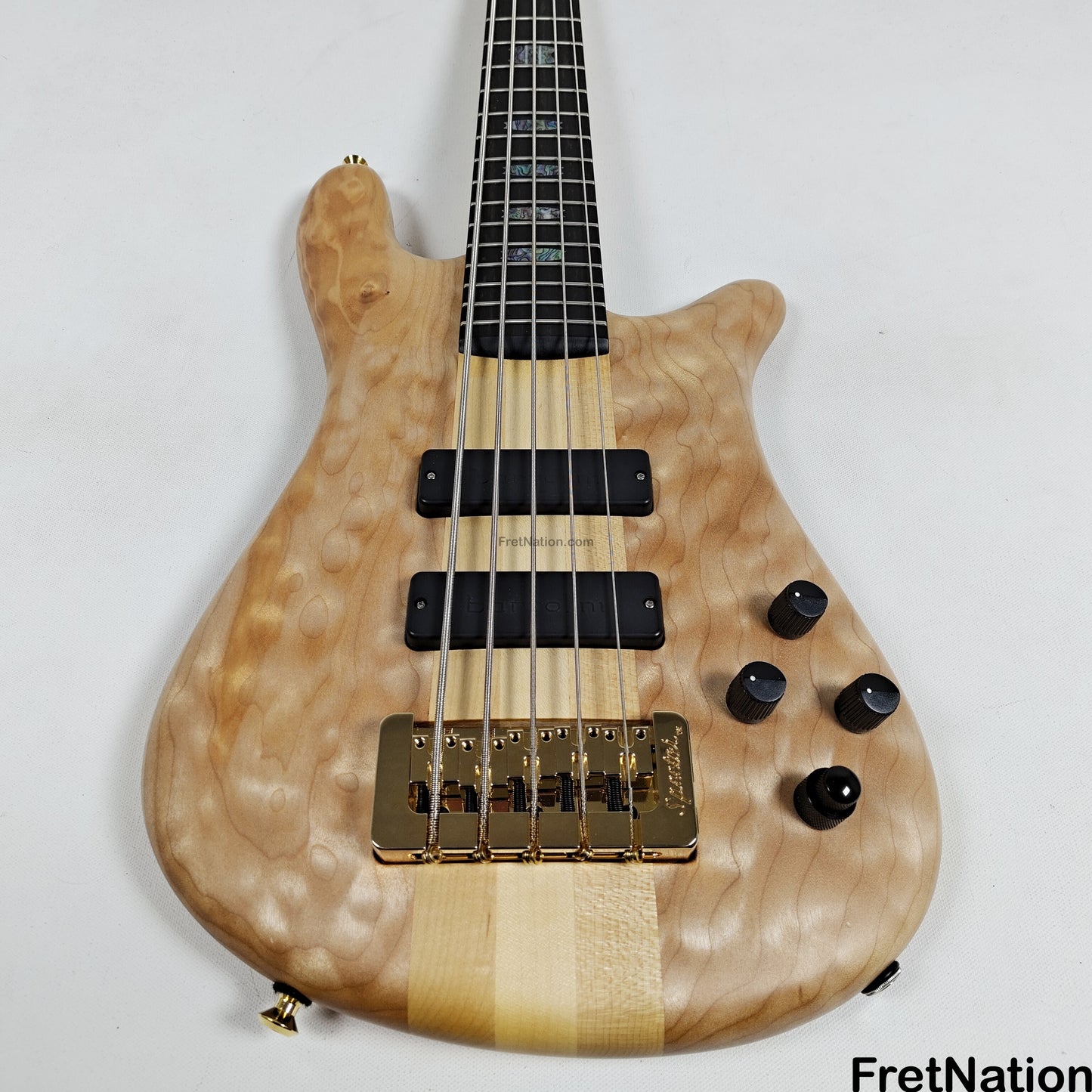 Fret Nation Spector NS-5 5-String Bass Natural Oil Bartolini #1952 - 10.02lbs Pre-Owned