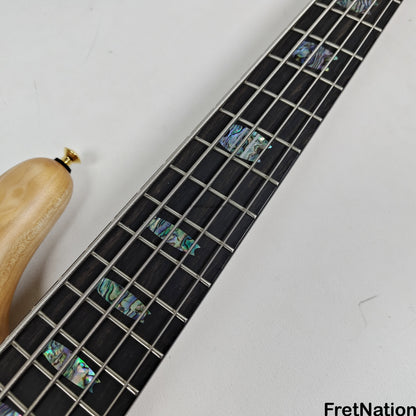 Fret Nation Spector NS-5 5-String Bass Natural Oil Bartolini #1952 - 10.02lbs Pre-Owned