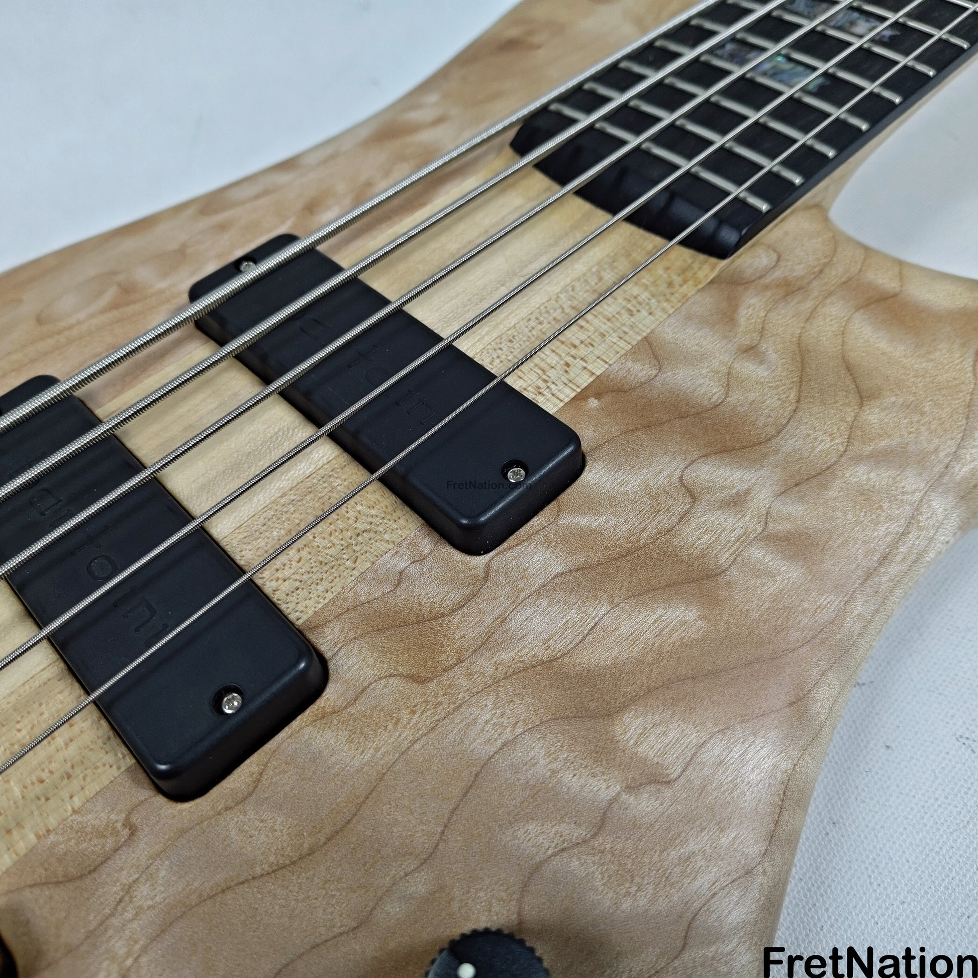 Fret Nation Spector NS-5 5-String Bass Natural Oil Bartolini #1952 - 10.02lbs Pre-Owned