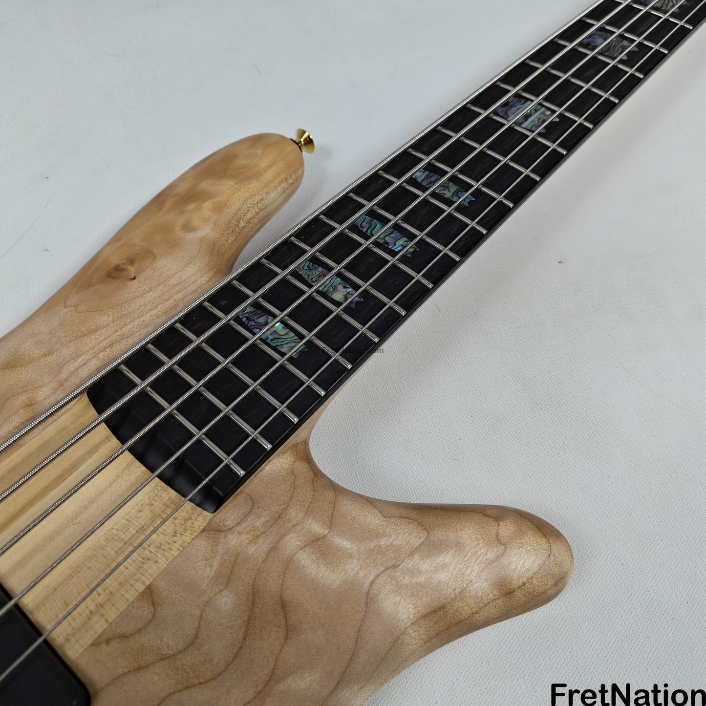 Fret Nation Spector NS-5 5-String Bass Natural Oil Bartolini #1952 - 10.02lbs Pre-Owned