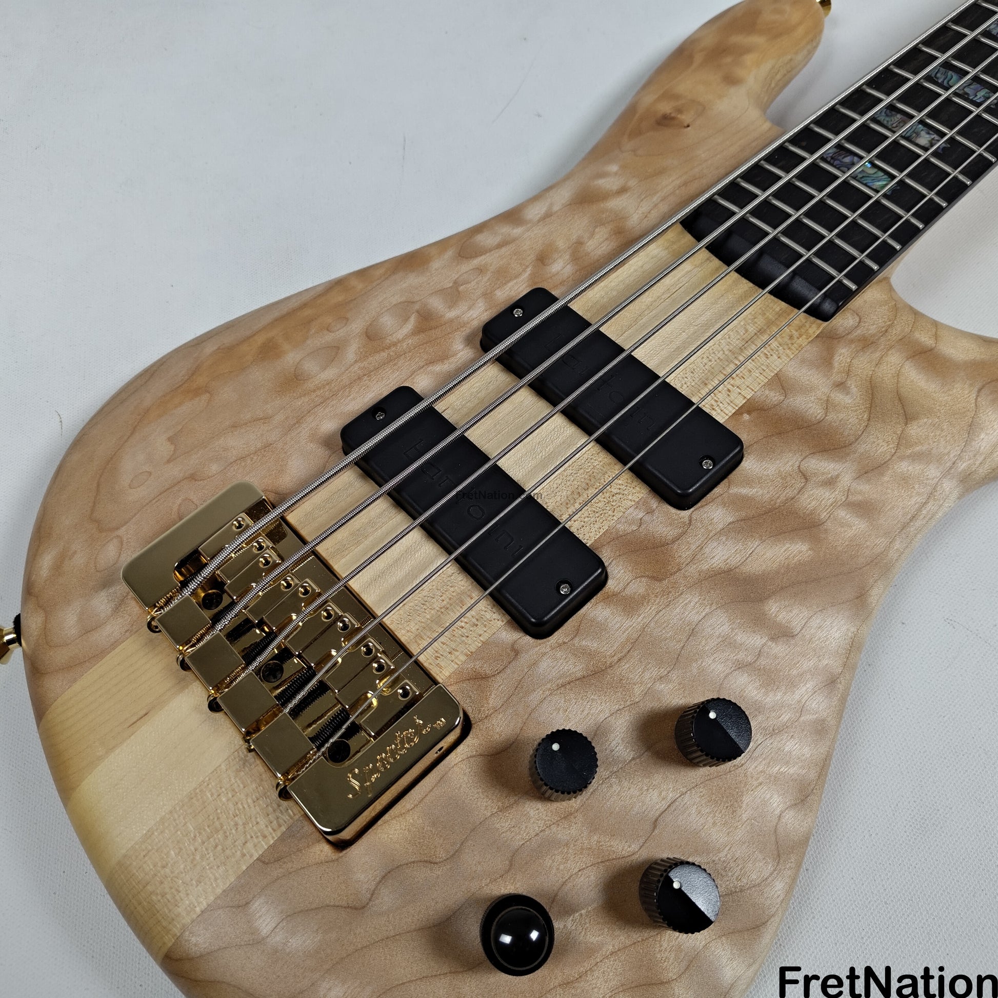 Fret Nation Spector NS-5 5-String Bass Natural Oil Bartolini #1952 - 10.02lbs Pre-Owned