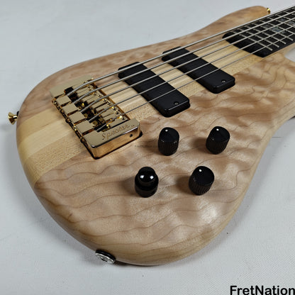 Fret Nation Spector NS-5 5-String Bass Natural Oil Bartolini #1952 - 10.02lbs Pre-Owned