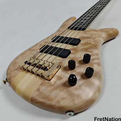 Fret Nation Spector NS-5 5-String Bass Natural Oil Bartolini #1952 - 10.02lbs Pre-Owned