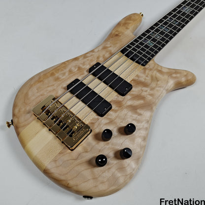 Fret Nation Spector NS-5 5-String Bass Natural Oil Bartolini #1952 - 10.02lbs Pre-Owned