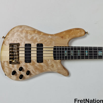 Fret Nation Spector NS-5 5-String Bass Natural Oil Bartolini #1952 - 10.02lbs Pre-Owned