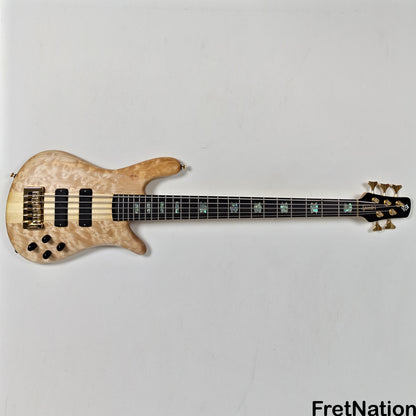 Fret Nation Spector NS-5 5-String Bass Natural Oil Bartolini #1952 - 10.02lbs Pre-Owned
