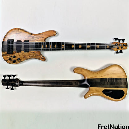 Fret Nation Spector NS-5 Wide 5-String Bass 34" Spalted #1961 - 9.60lbs Pre-Owned