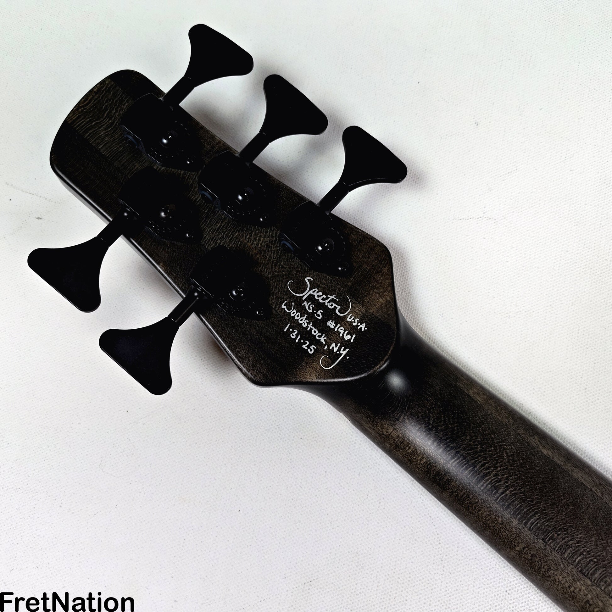 Fret Nation Spector NS-5 Wide 5-String Bass 34" Spalted #1961 - 9.60lbs Pre-Owned