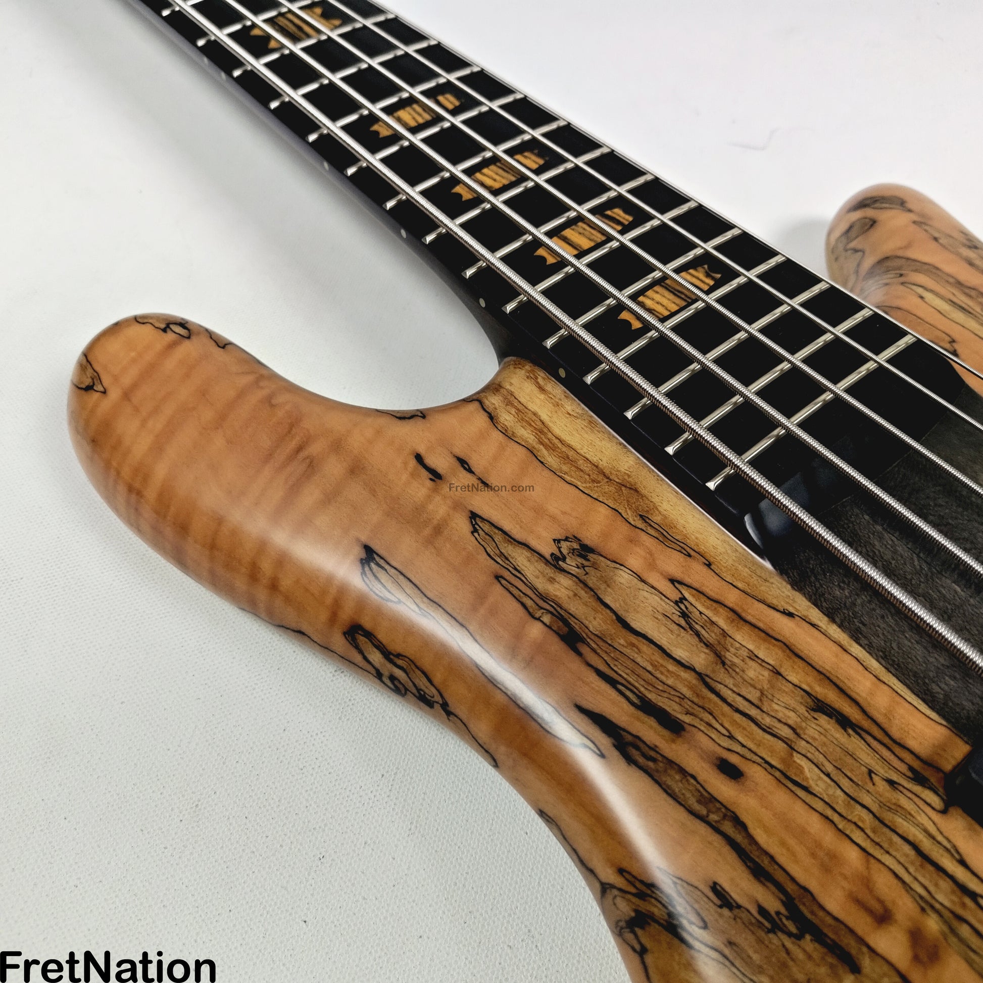 Fret Nation Spector NS-5 Wide 5-String Bass 34" Spalted #1961 - 9.60lbs Pre-Owned