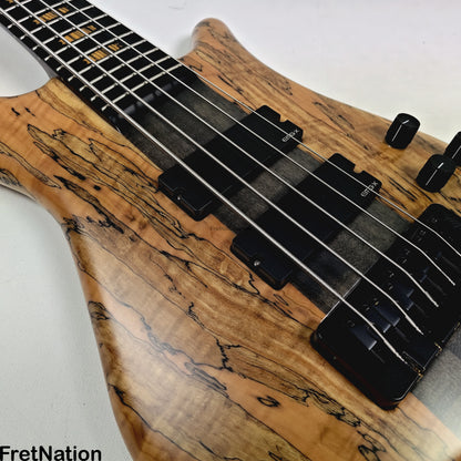 Fret Nation Spector NS-5 Wide 5-String Bass 34" Spalted #1961 - 9.60lbs Pre-Owned