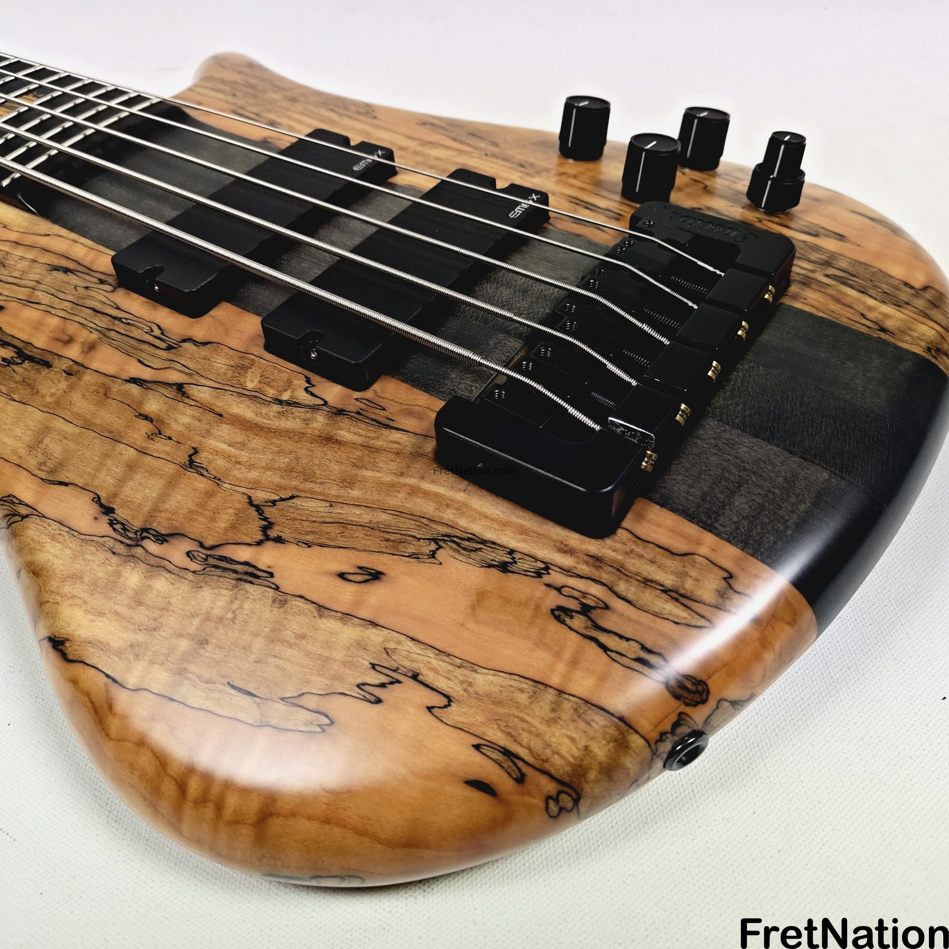 Fret Nation Spector NS-5 Wide 5-String Bass 34" Spalted #1961 - 9.60lbs Pre-Owned