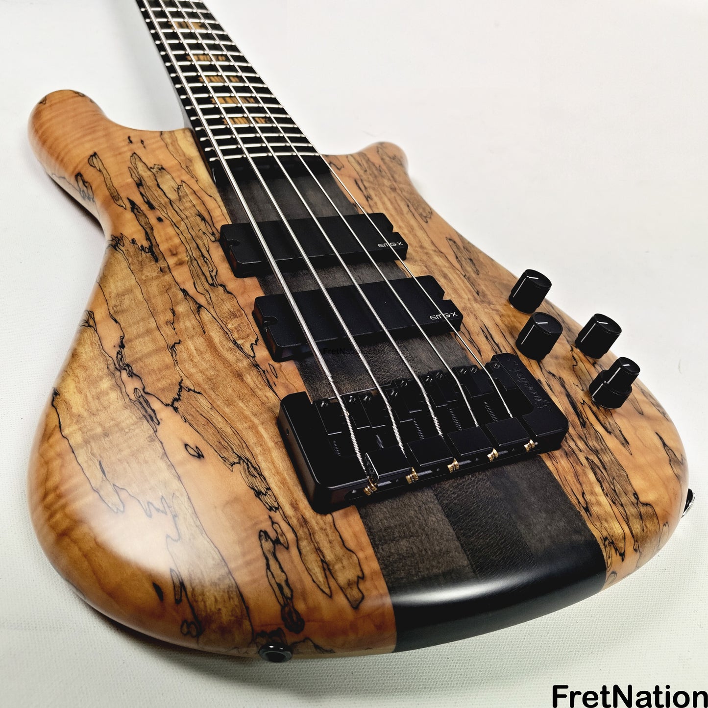 Fret Nation Spector NS-5 Wide 5-String Bass 34" Spalted #1961 - 9.60lbs Pre-Owned