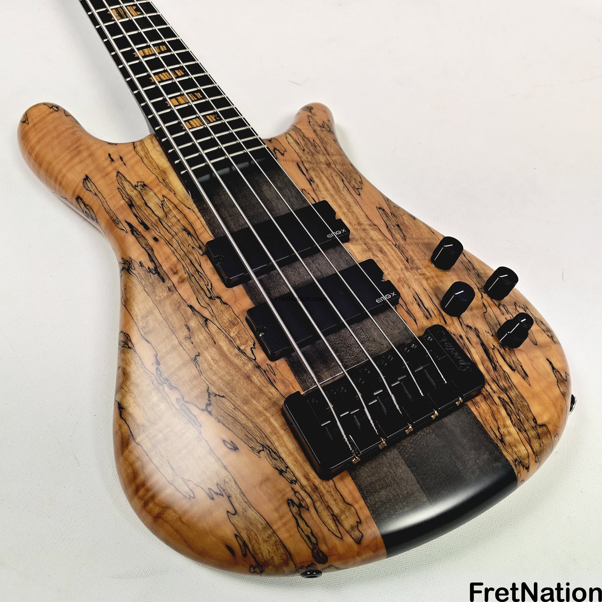 Fret Nation Spector NS-5 Wide 5-String Bass 34" Spalted #1961 - 9.60lbs Pre-Owned
