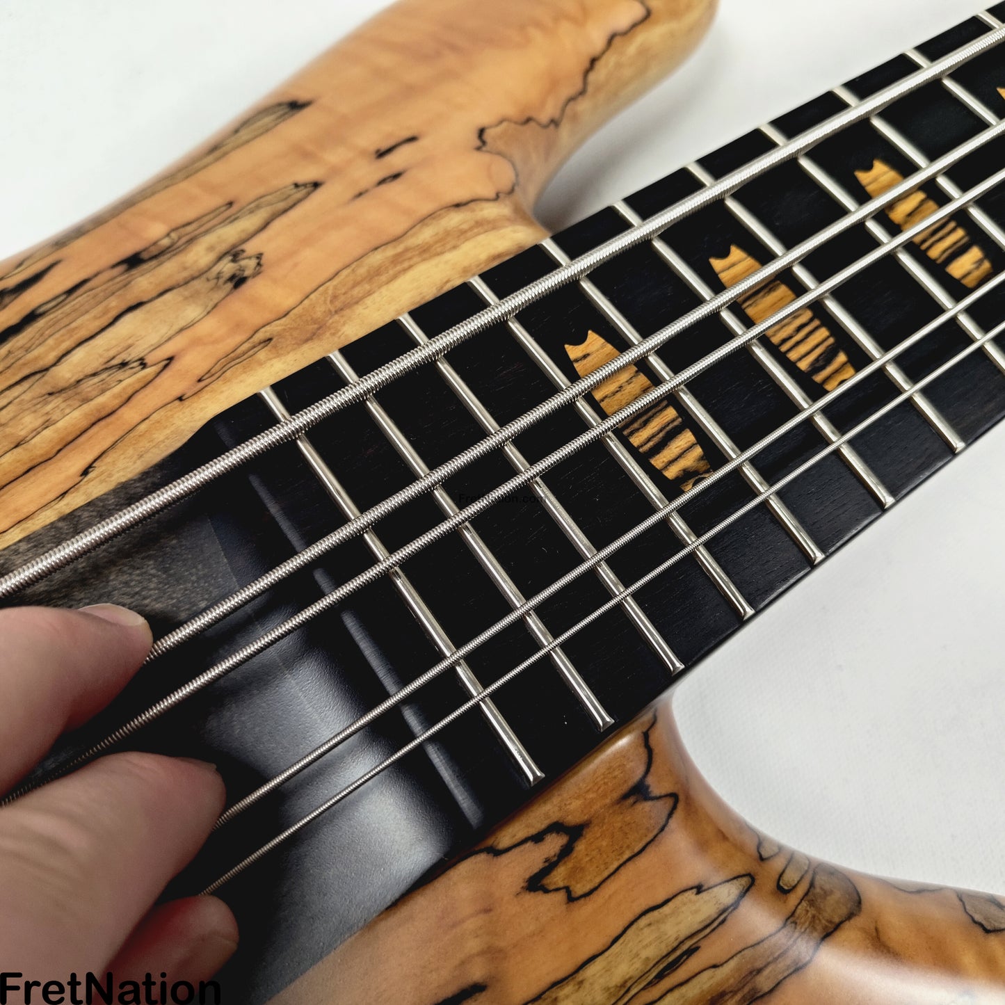 Fret Nation Spector NS-5 Wide 5-String Bass 34" Spalted #1961 - 9.60lbs Pre-Owned
