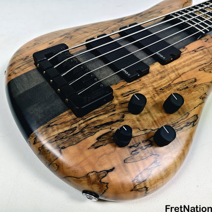 Fret Nation Spector NS-5 Wide 5-String Bass 34" Spalted #1961 - 9.60lbs Pre-Owned