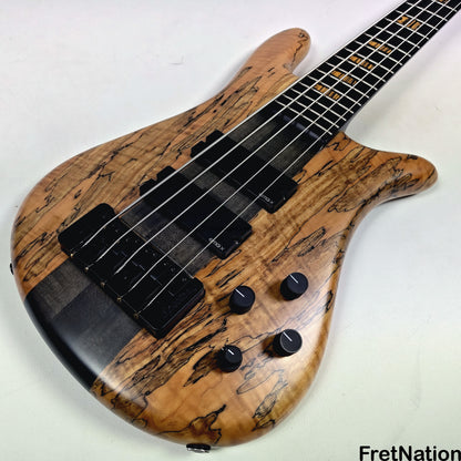 Fret Nation Spector NS-5 Wide 5-String Bass 34" Spalted #1961 - 9.60lbs Pre-Owned