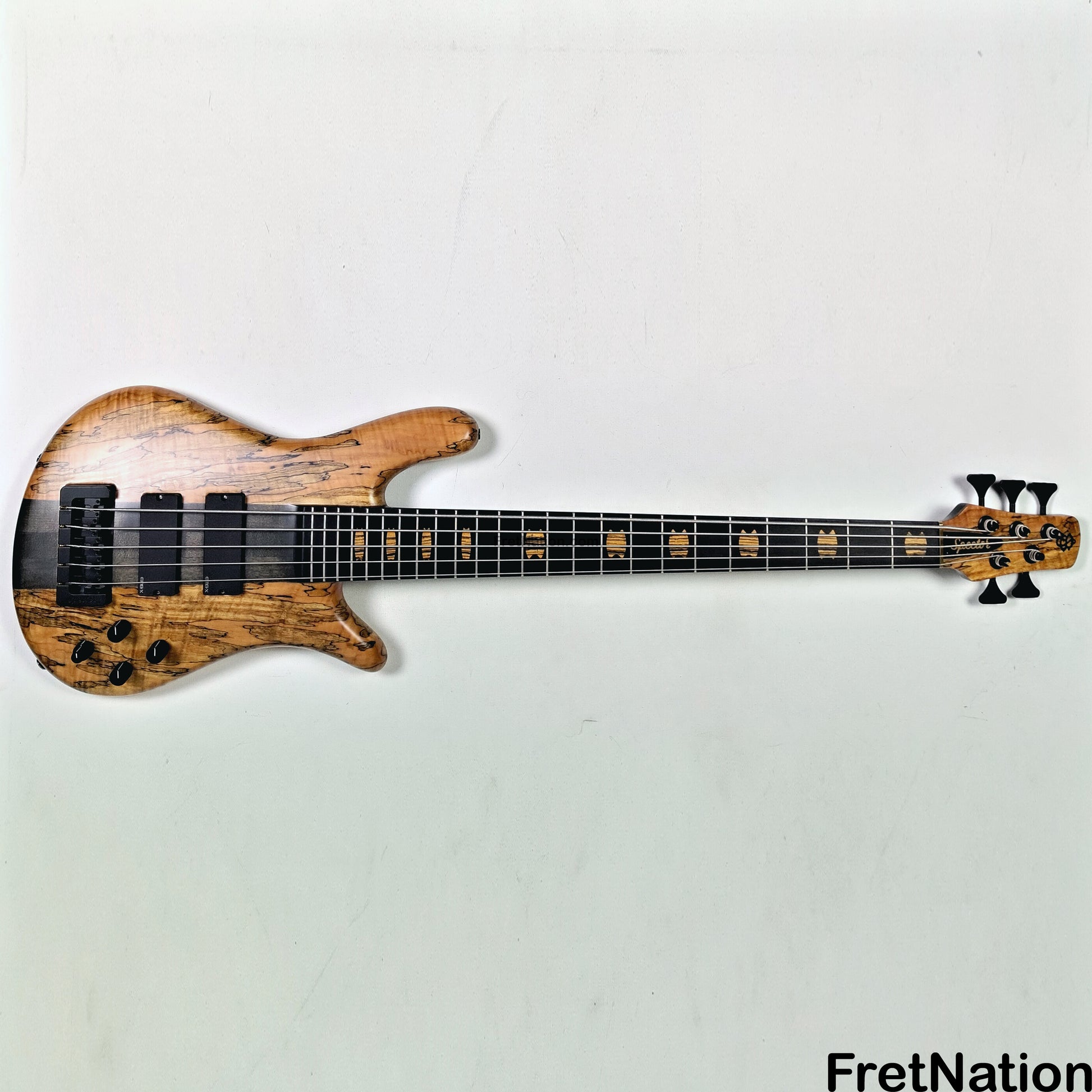 Fret Nation Spector NS-5 Wide 5-String Bass 34" Spalted #1961 - 9.60lbs Pre-Owned