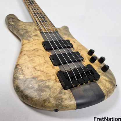 Fret Nation Spector NS-5XL 5-String Buckeye Burl Bass 8.72lbs #NS-5 704 - Pre-Owned