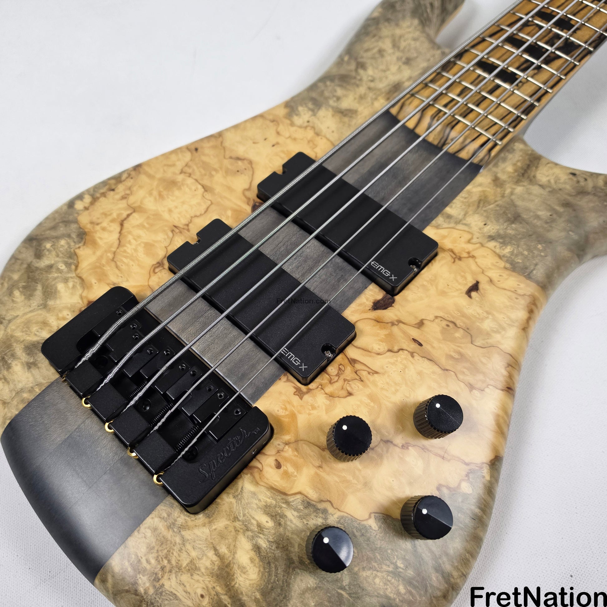Fret Nation Spector NS-5XL 5-String Buckeye Burl Bass 8.72lbs #NS-5 704 - Pre-Owned