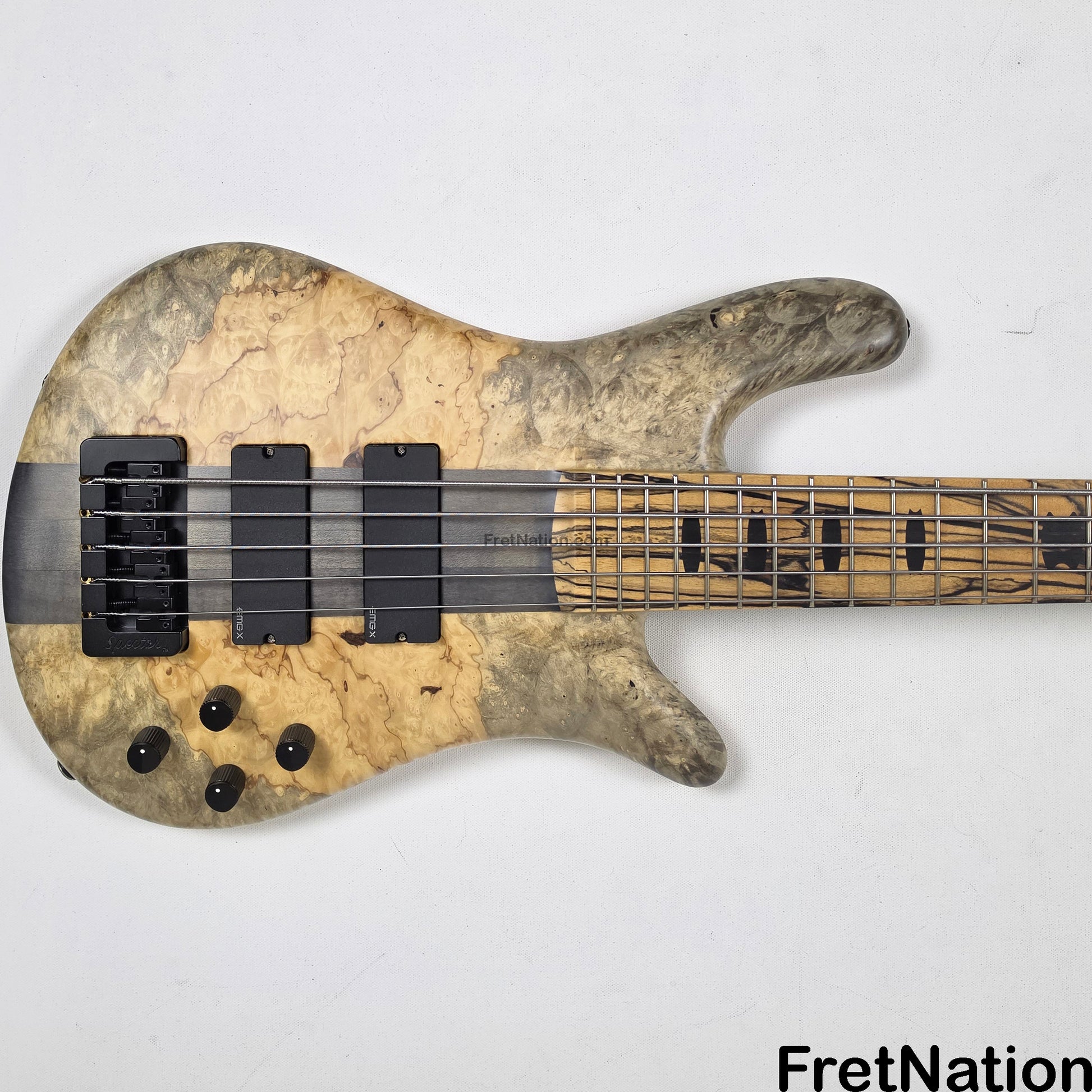 Fret Nation Spector NS-5XL 5-String Buckeye Burl Bass 8.72lbs #NS-5 704 - Pre-Owned