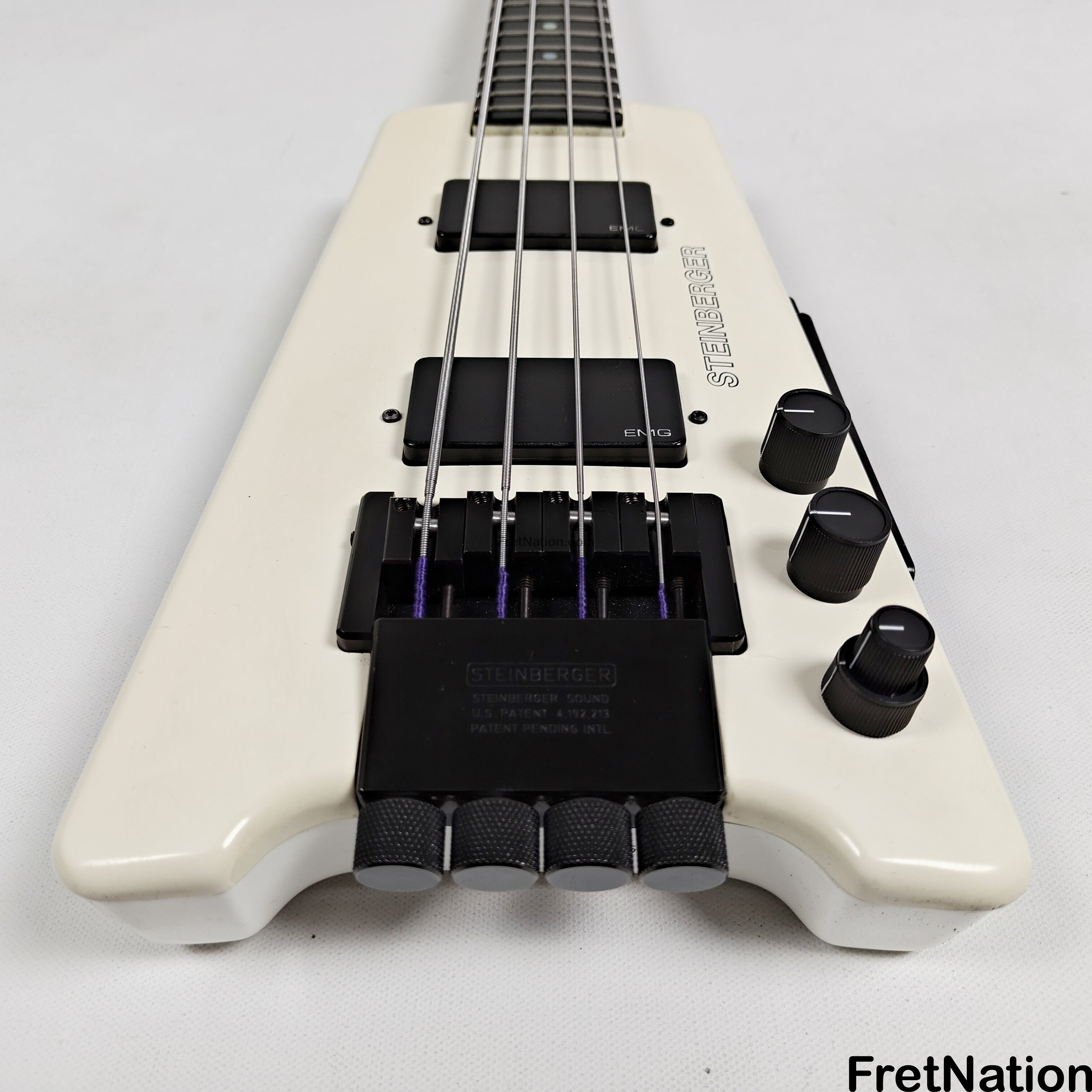 Steinberger XL-2 White Headless 1985 4-String Bass - 8.72lbs #3554