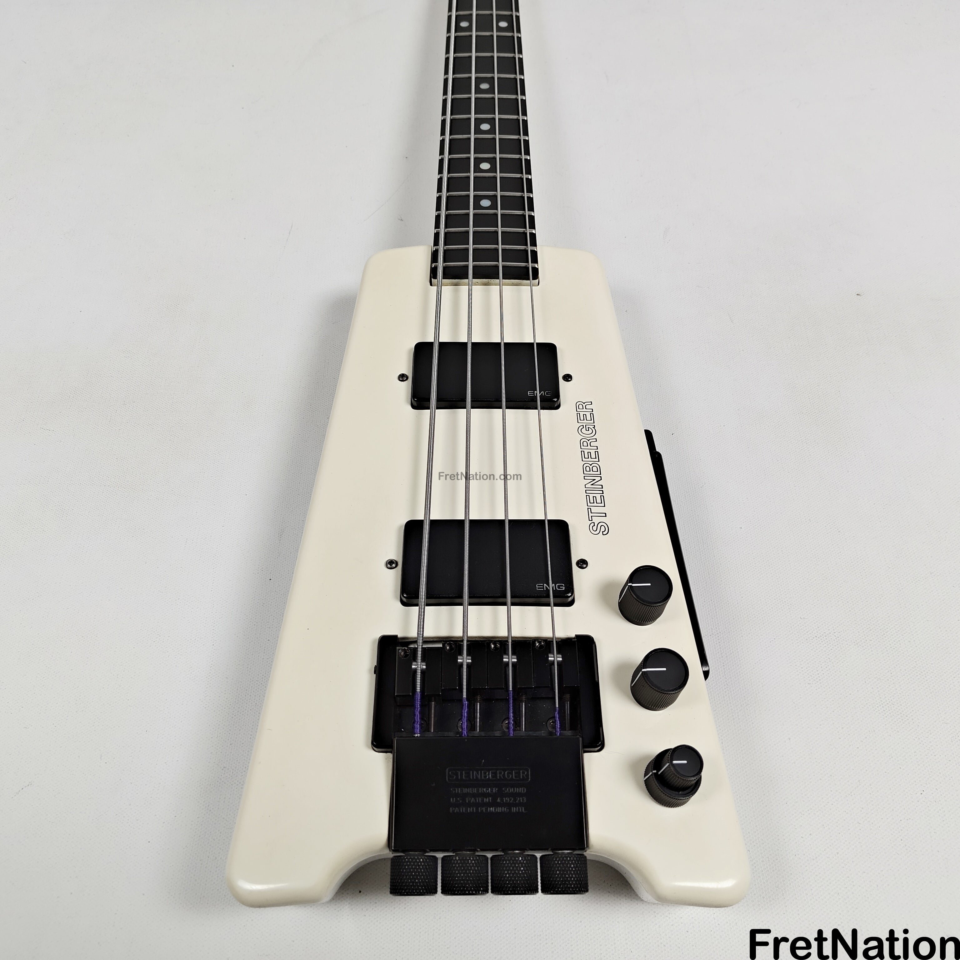 Steinberger XL-2 White Headless 1985 4-String Bass - 8.72lbs #3554