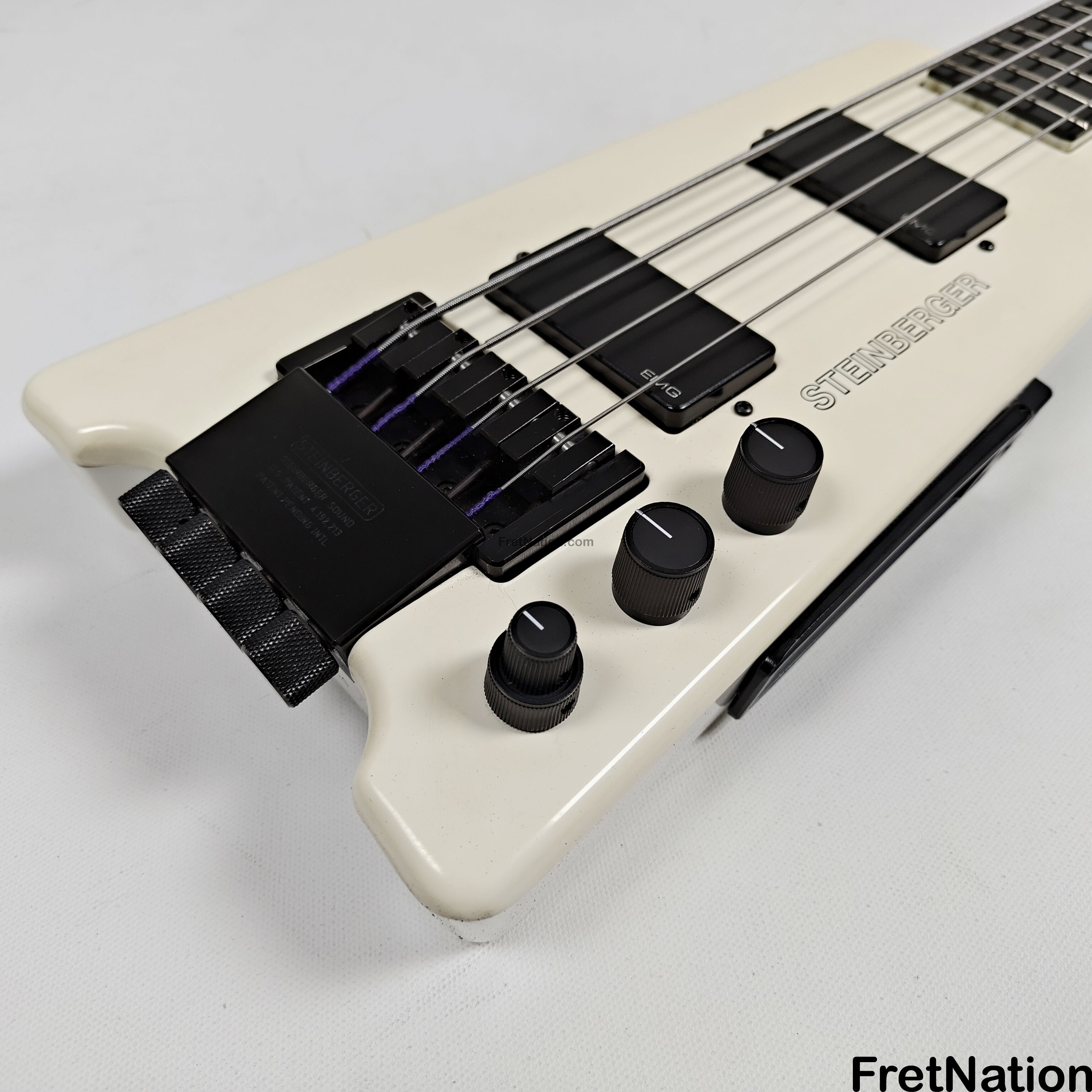 Steinberger XL-2 White Headless 1985 4-String Bass - 8.72lbs #3554