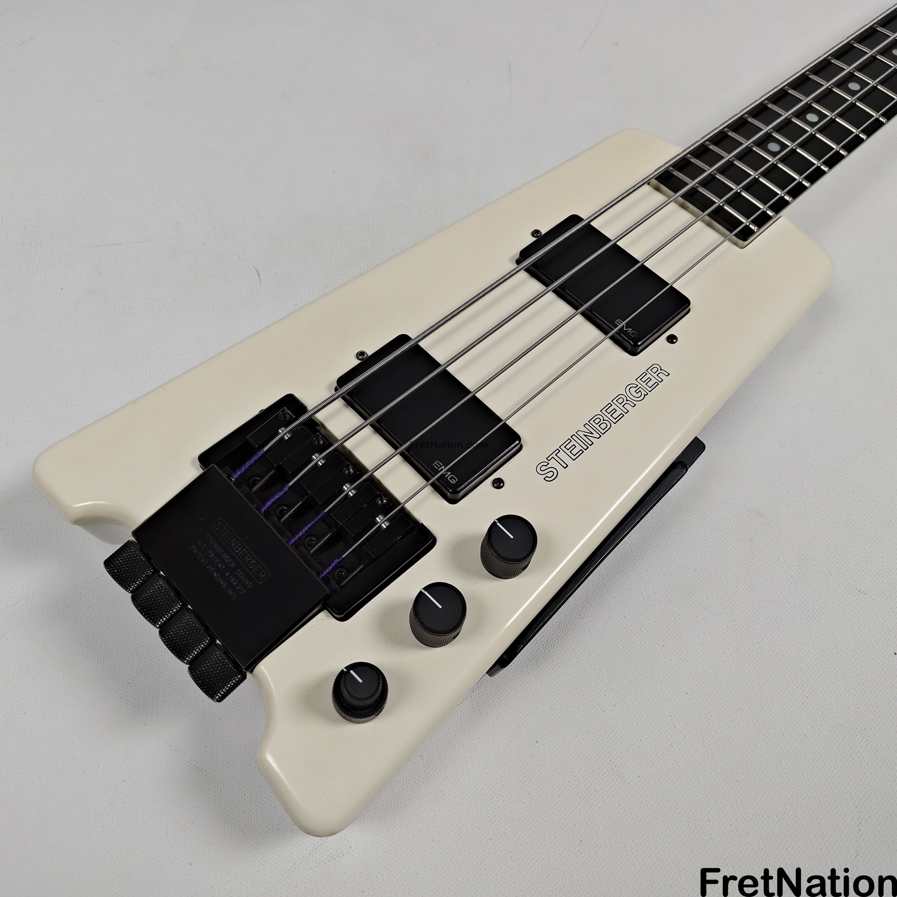 Steinberger XL-2 White Headless 1985 4-String Bass - 8.72lbs #3554