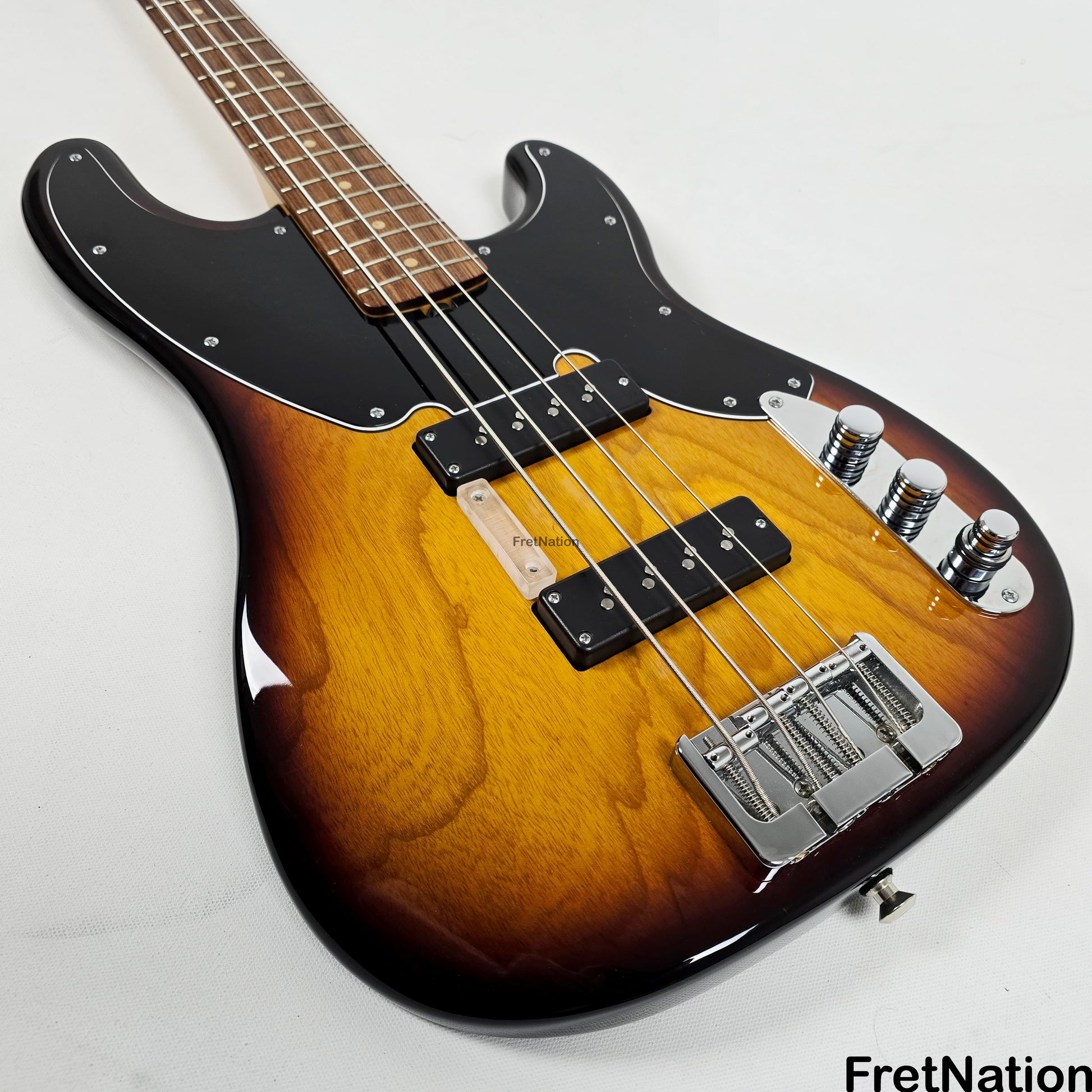 Fret Nation Valenti T21-P4 4-String '59 Burst Bass 7.66lbs #205 - Pre-Owned