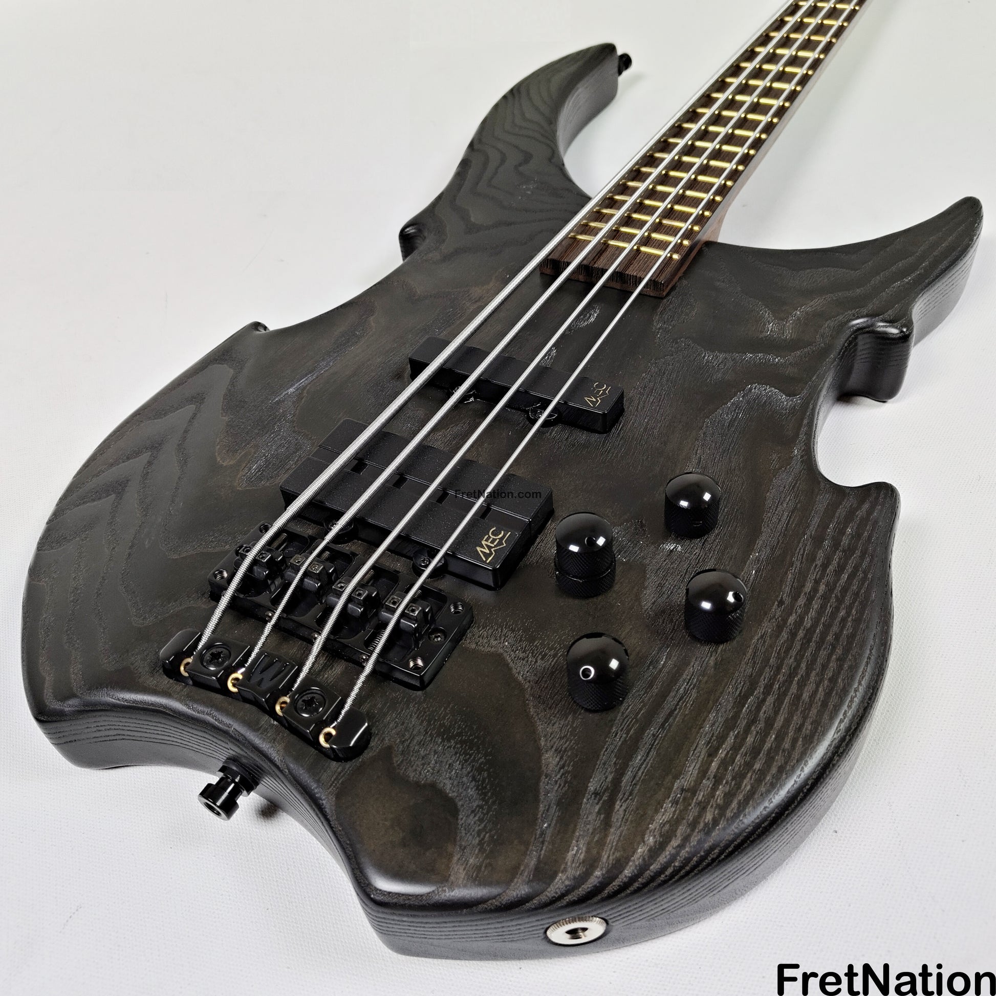 Fret Nation Warwick Vampyre Dark Lord 4-String Bass Black Ash - 11.74lbs K 138301-07 Pre-Owned