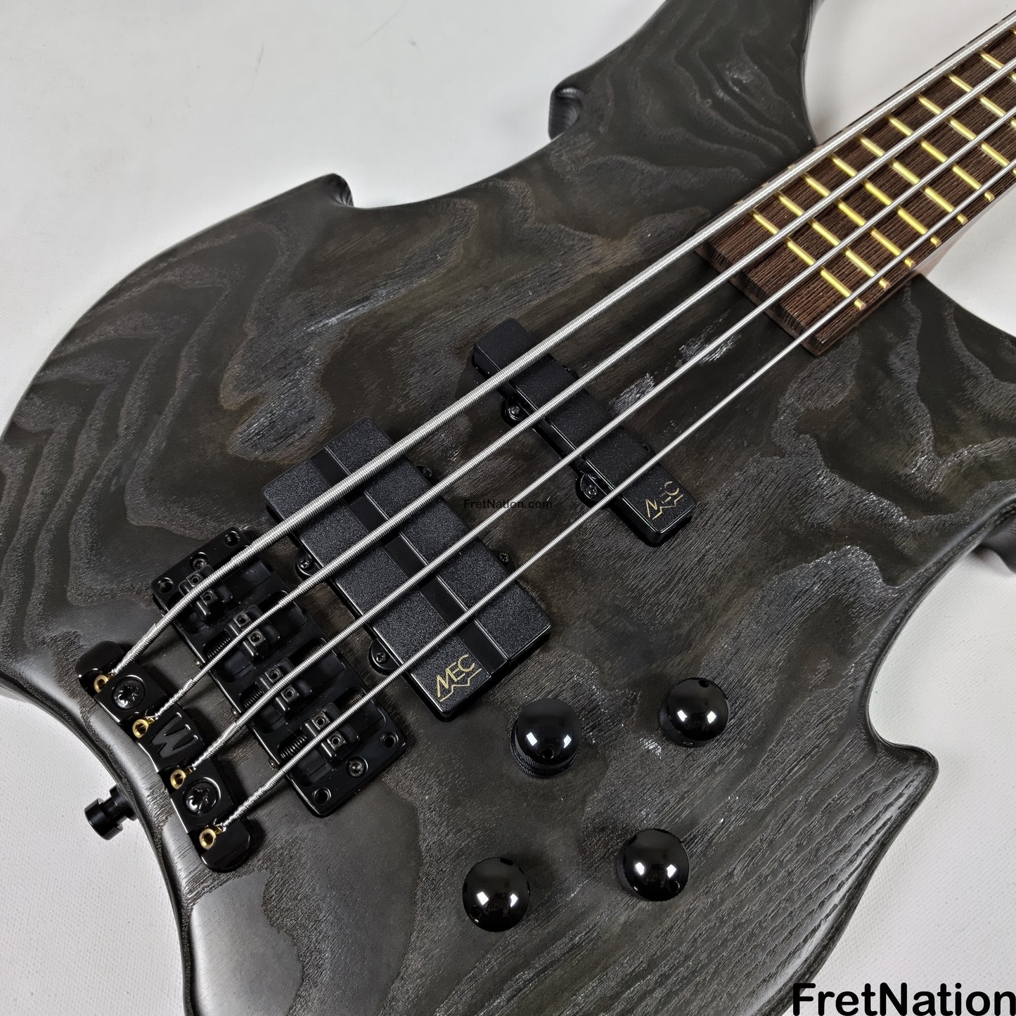 Fret Nation Warwick Vampyre Dark Lord 4-String Bass Black Ash - 11.74lbs K 138301-07 Pre-Owned