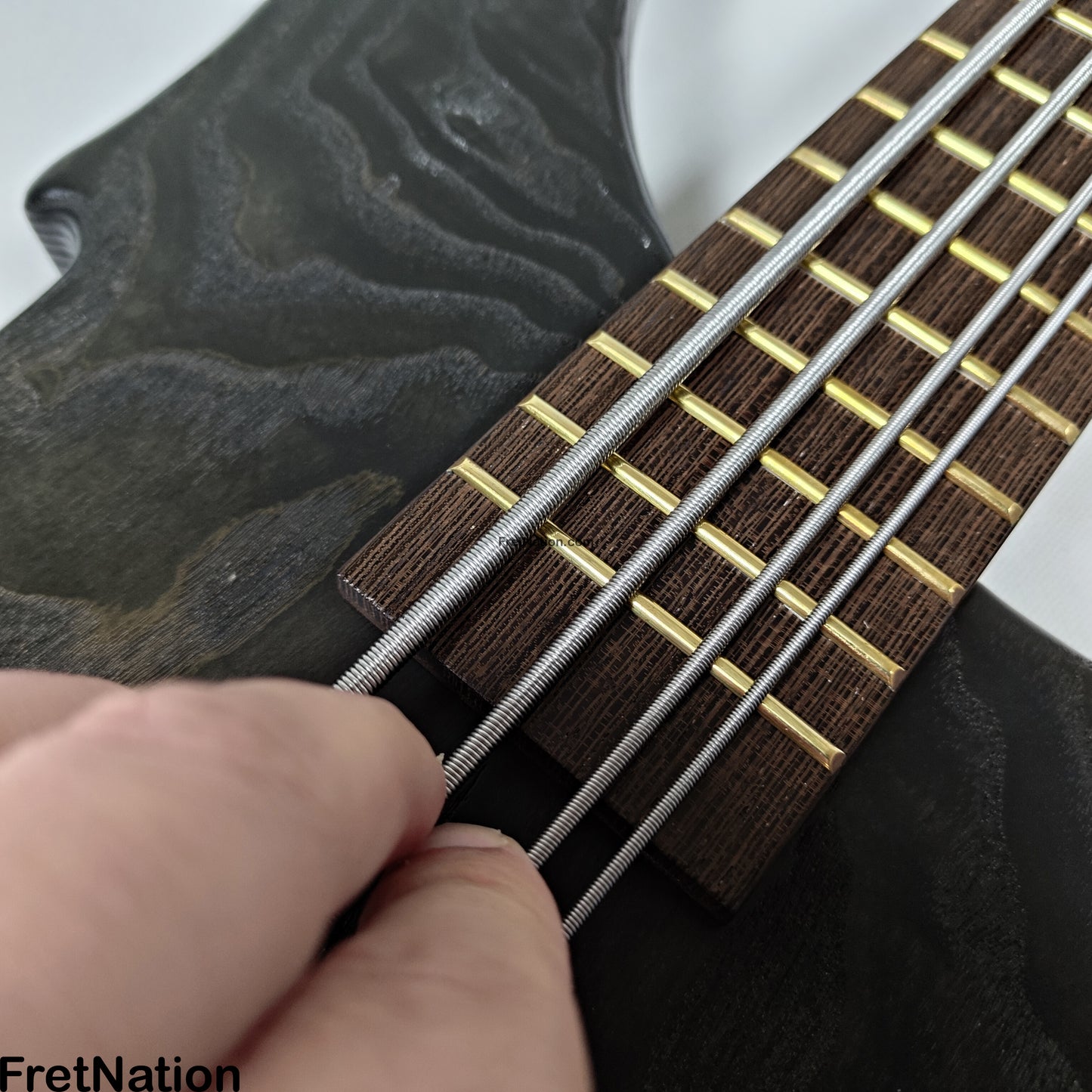 Fret Nation Warwick Vampyre Dark Lord 4-String Bass Black Ash - 11.74lbs K 138301-07 Pre-Owned